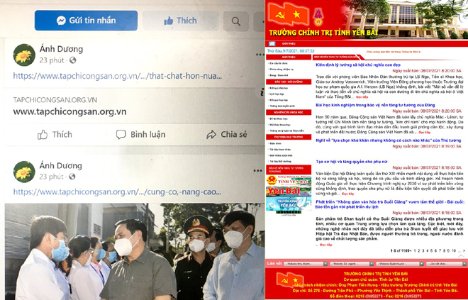 Website và fanpage của Trường Chính trị tỉnh được nhiều người quan tâm, theo dõi.


